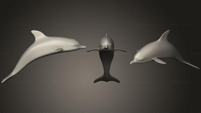 Статуэтки животных (Дельфин (2), STKJ_0898) 3D модель для ЧПУ станка